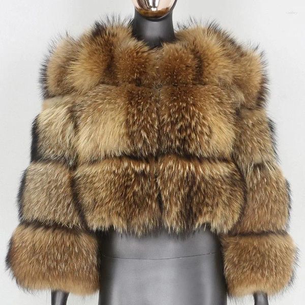 Женское меховое пальто в европейском и американском стиле, имитация травы енота, искусственный длинный капюшон с коротким воротником-стойкой