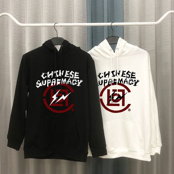 Designer hoodie sinal conjuntamente tracksuit homens moda pulôver moletom Edison Chen Top Clothing Tech Fleece jaqueta Hiroshi Fujiwara hoodies Lightning logo