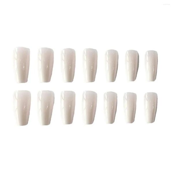 Накладные ногти длинные белые однотонные искусственные украшения для ногтей «сделай сам» для профессионального салона поставки Прямая доставка Здоровье Красота A Otyk2
