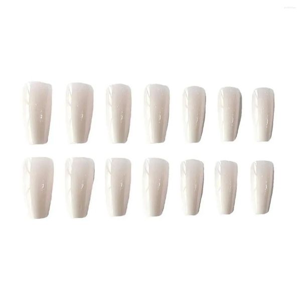 Unhas Falsas Longas Brancas Cor Sólida Artificial Decoração DIY Press-On para Salão Profissional Fornecimento Drop Delivery Saúde Beleza A Otso6