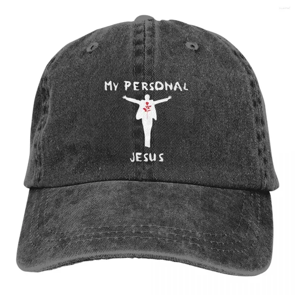 Бейсбольные кепки, винтажные бейсбольные кепки My Personal Иисуса Depeche Cool Mode для мужчин и женщин, джинсовые головные уборы с потертостями, уличная подарочная шапка для бега