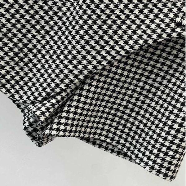 Kadın Şort 2024 Kadın Houndstooth Kısa Asimetrik Snap-Hook Panel Tatlı Şık Çarpıcı Moda Tasarımı Modeli Yüksek Sokak Şık S