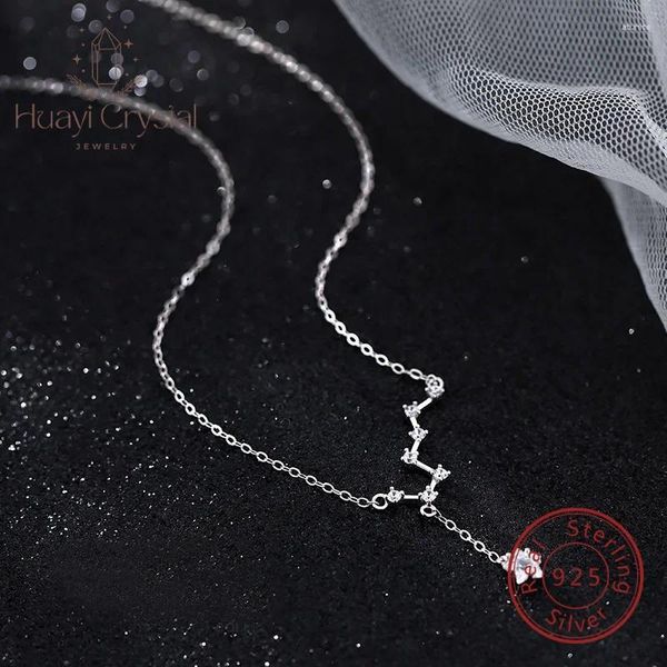 Цепочки из стерлингового серебра S925, женское ожерелье с большой медведицей, семь звезд, легкая роскошная цепочка на ключицу, усовершенствованный дизайн, кулон