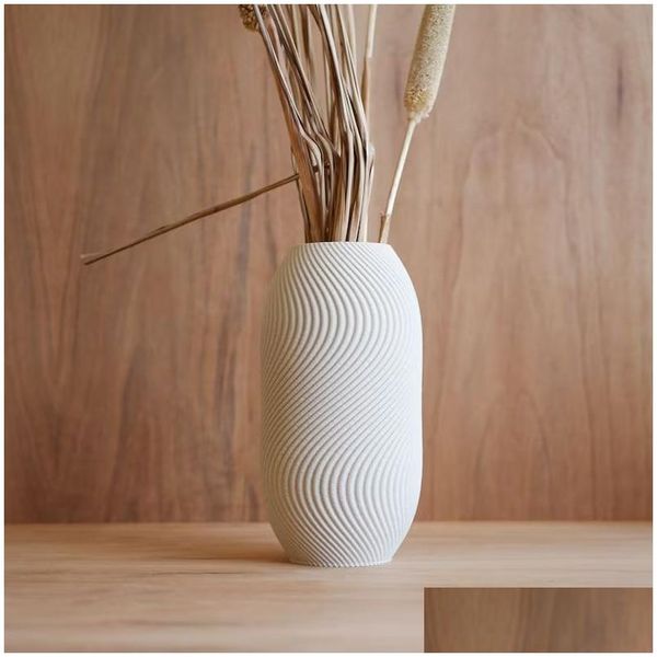 Vasi Un semplice vaso bianco nebulizzato sarà ideale per i fiori secchi.Drop Delivery Home Garden Home Decor Dh07S