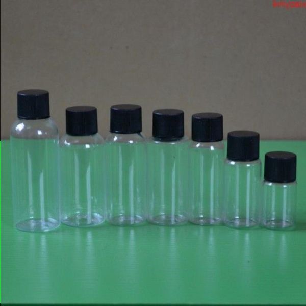 Bottiglia di lozione di plastica all'ingrosso da 10 ml di Freeshipping ruotata con tappo nero trasparente in PET trasparente arrotolata su articoli ricaricabili Eokem