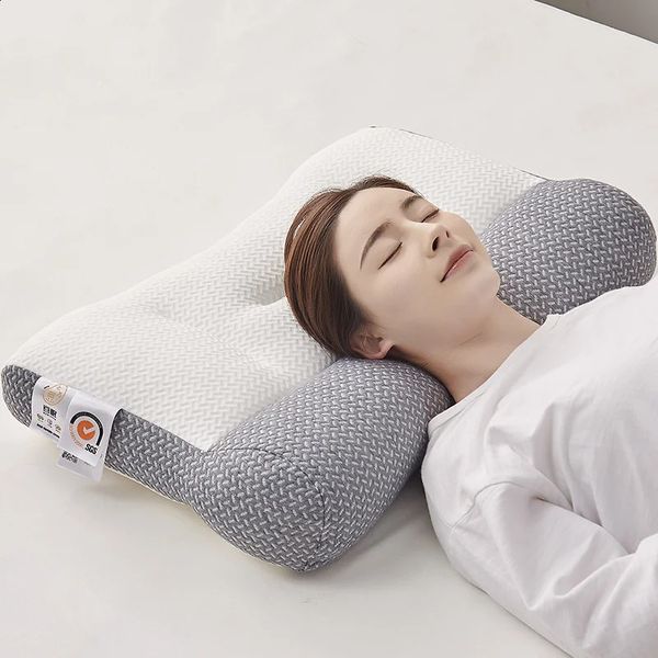 Travesseiro ortopédico de tração reversa protege vértebra cervical e ajuda a dormir travesseiro de pescoço único pode ser lavável na máquina 48X74cm 240127