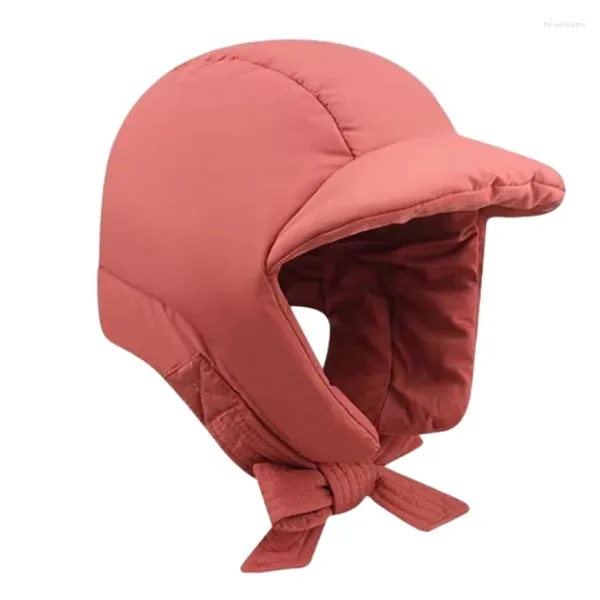 Chapéu de isolamento grosso com protetores de orelha para clima frio inverno quente neve esporte