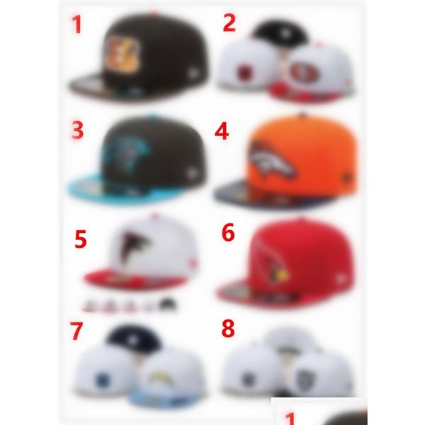 Cappellini da baseball I più nuovi cappelli aderenti da uomo per la palla da piede Moda Hip Hop Sport sul campo da calcio Fl Cappellini con design chiuso Cappellino da donna Mix Drop Delivery Dhcwz