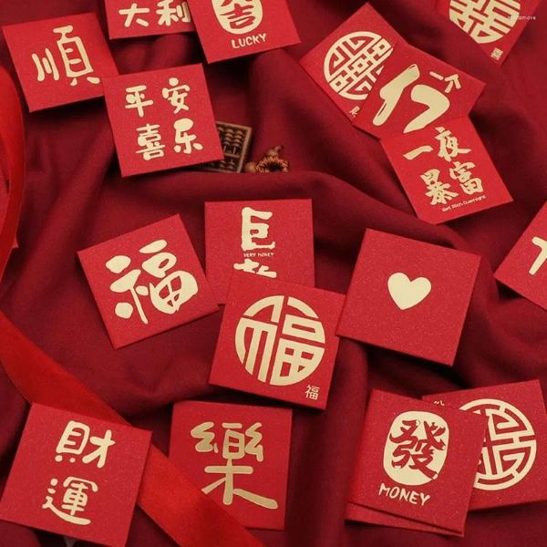 Geschenkpapier 10 Stück Mini Chinesisches Jahr Rote Umschläge Kreative Niedliche Glücksgeldtasche Hongbao Für Hochzeit Frühlingsfest Pakete