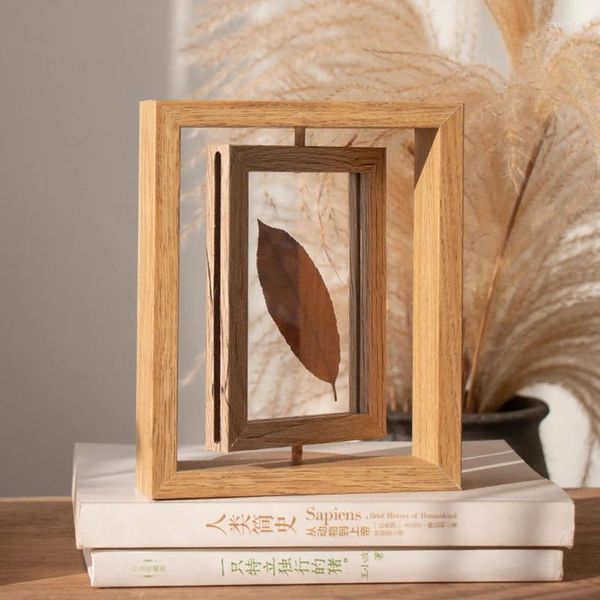 Quadros Criativo Nordic Picture Frame Mesa Rotativa Madeira Sólida 6 