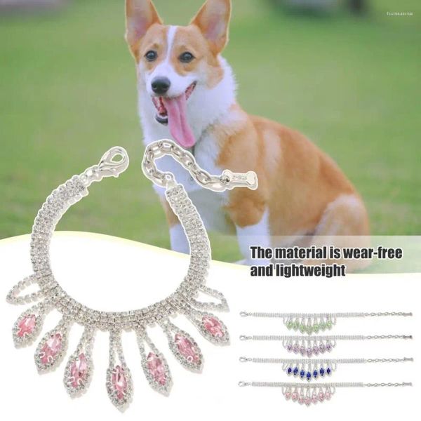 Collana per abbigliamento per cani, superficie lucida, glitter, cucciolo di gatto, con ciondolo, elegante cerchio regolabile per collo a forma di gattino, per feste