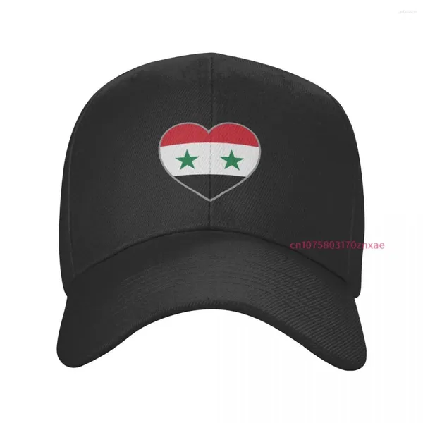 Ballkappen Mehr Farbe Syrien Flagge Herz Unisex Einstellbare Snapback Baseball Cap Männer Frauen Outdoor Hip Hop Für Sommer Geschenk