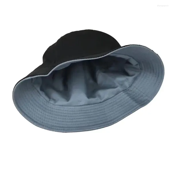 Berets Prático Bucket Chapéu Algodão Sun Block Acessório Reversível Sunbonnet Topee Confortável