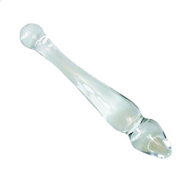 Vidro grande cabeça butt plug cristal vibrador sheer devido dong bala anal sexo brinquedos produtos adultos para mulheres homens masturbação 240130