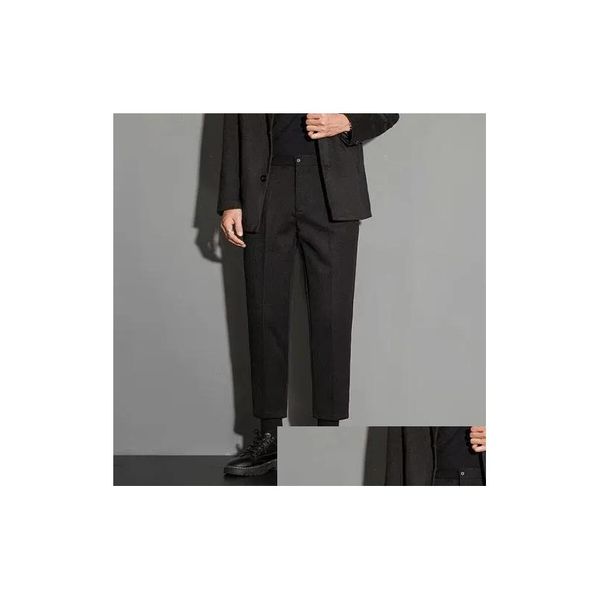 Herrenanzüge, Blazer, formell, lässig, einfarbig, Anzughose, gerades Bein, Alltagskleidung, Hose, Arbeit, stilvoll, Herrenhose, F230, Drop-Lieferung, App Ots4C