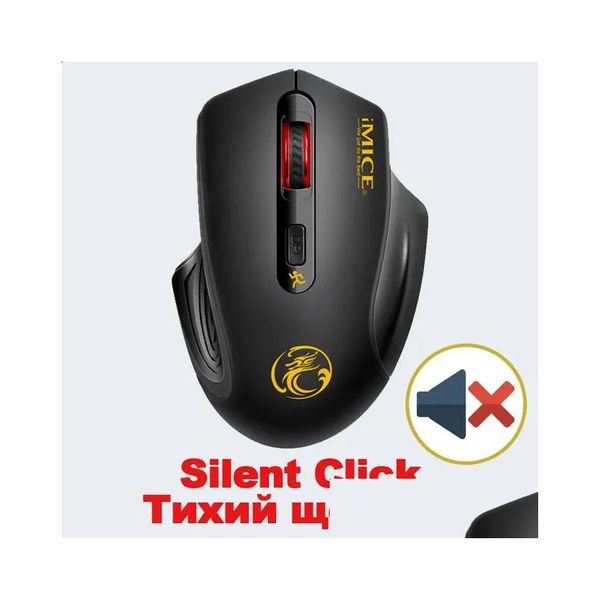 Mäuse USB Wireless Mouse 2000DPI 2.0 Empfänger Optischer Computer 2,4 GHz Ergonomische Mäuse für Laptop PC Sound Silent 240119 Drop Delivery Co Dho9W