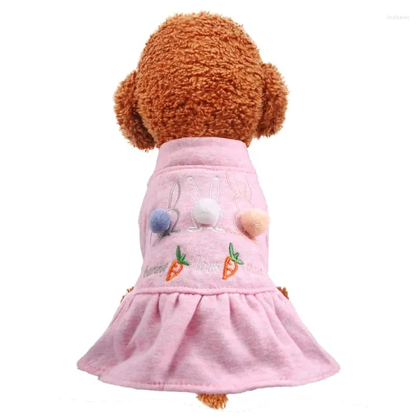 Cão vestuário 2024 inverno pet gato roupas vestido de algodão bola saia princesa quente tutu roupas para cães pequenos