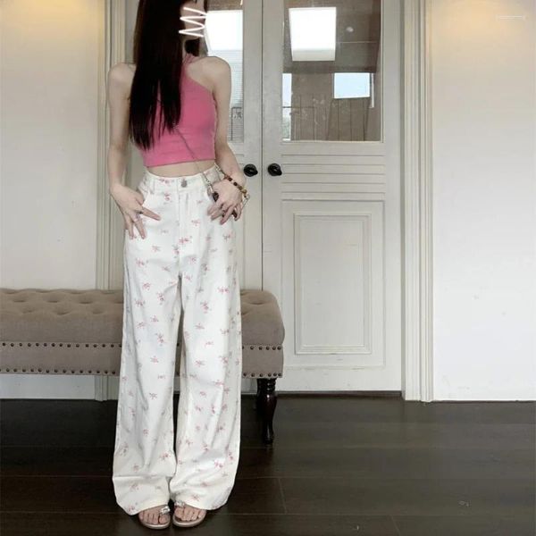 Kadın kot pantolonlu basılı grafik pantolon pantolonları ile kadın kadın için desen pantolon