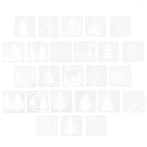 Бутылки для хранения, 25 шт., рождественский шаблон для рисования, трафареты для рождественской печати в европейском и американском стиле для учетной записи домашнего животного