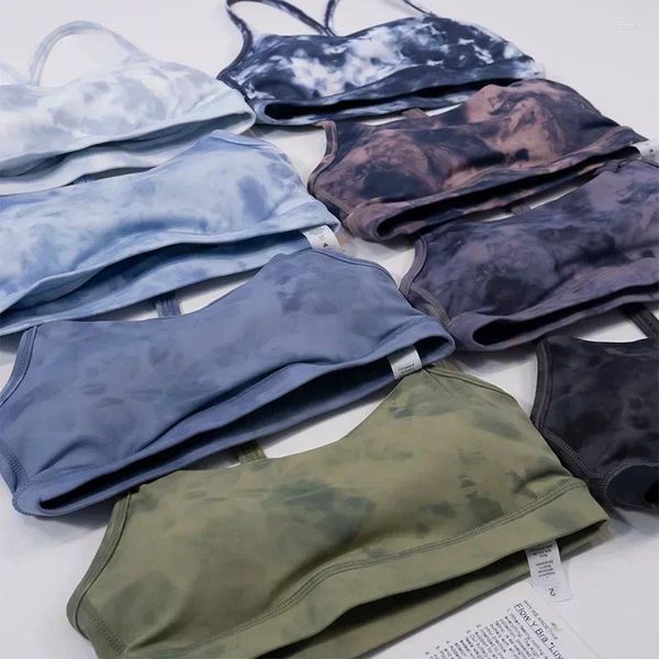 Completo da yoga LUlogo Reggiseni da donna Tie Dye Sexy Sport Fitness Reggiseno da donna Flow Y Beauty Back Biancheria intima femminile traspirante per l'estate