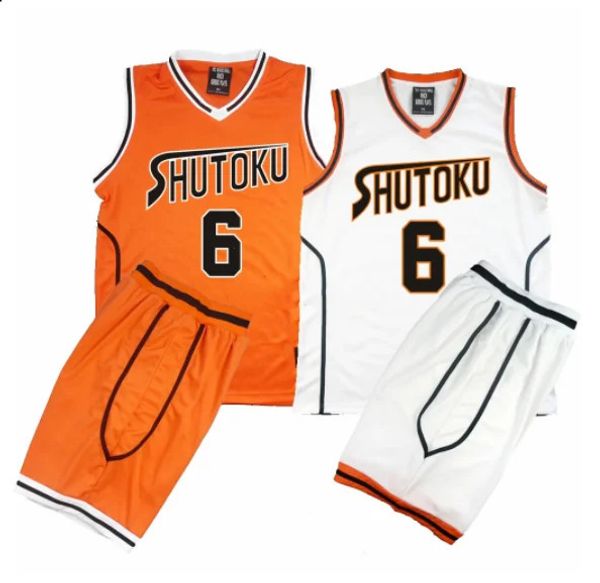 Anime Kuroko Basuke Basuke Cosplay Shutoku Uniforme Escolar Midorima Shintaro Homens Jersey Sportswear T Shirt Shorts Set 240122