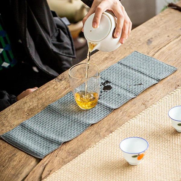 Guardanapo de mesa toalha de chá pano absorvente cerimônia zen acessórios guardanapos limpos almofada algodão linho esteira presentes