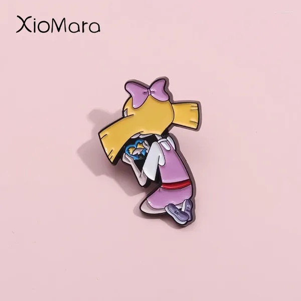 Broches anime menina personagem esmalte pinos filmes de comédia americana lapela emblemas dos desenhos animados aventura jóias presente para fãs amigos