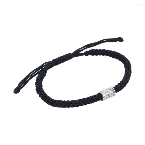 Link pulseiras retro hop hip geometria simples letras sete virtudes feminino trançado mão corda jóias presente masculino estilo coreano pulseira
