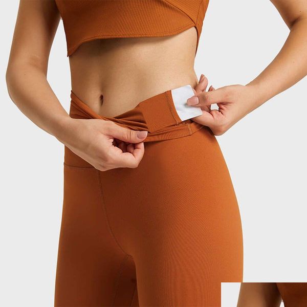 Yoga Outfit Lu Pant Align Bum Scrunch Womens Gym Leggings Push Up Hohe Taille Nackte Hosen Fitness Kleidung Schwarze Strumpfhosen Sportbekleidung Lemo Oticp