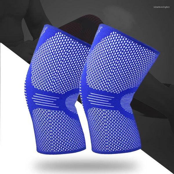 Joelheiras 1 pc almofada de malha esporte compressão suporte elástico fitness basquete esportes segurança cinta protetor de treinamento