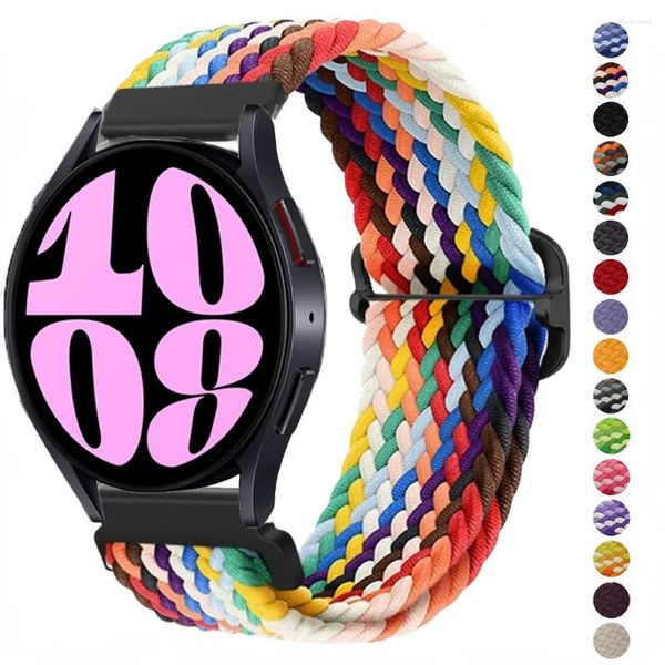 Cinturini per orologi 20mm 22mm cinturino intrecciato Solo Loop per Samsung 6/5/4/3/Huawei 4/3/GT3-2 braccialetto elastico in nylon Amazfit GTR/GTS 4 cintura