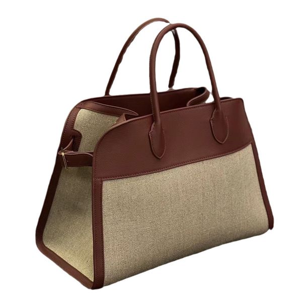 10a Designer-Tasche, Einkaufstasche, Pendlertasche, Designer-Umhängetasche, reine Hanf-Kalbsleder-Handtasche, 38 cm, einfach alles zu tragen, große Tasche, Umhängetasche, Einkaufstasche, Einkaufstasche mit Box