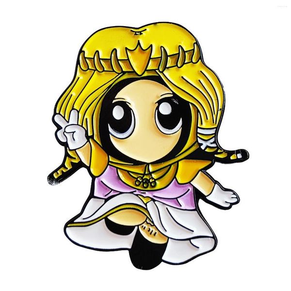Broches Princesa Japonesa Kenny South X Park Esmalte Pin Lapela Broche Metal Emblema Jóias Accessary