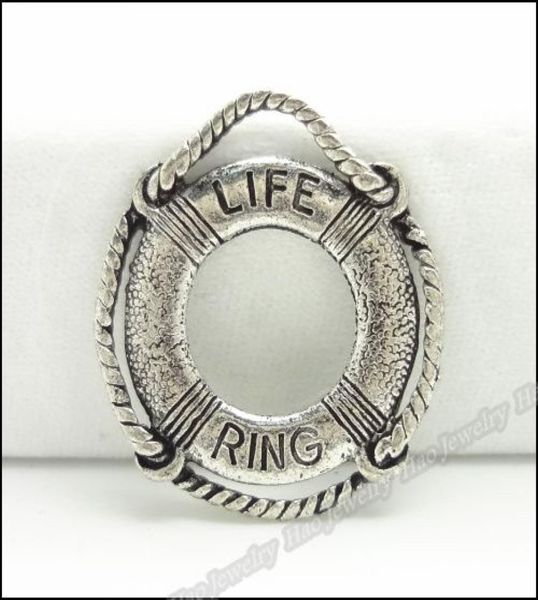 Ciondoli per anelli da nuoto alla moda Ciondolo in lega d'argento placcato antico Adatto ai risultati dei gioielli fai da te 120pcslot3492578