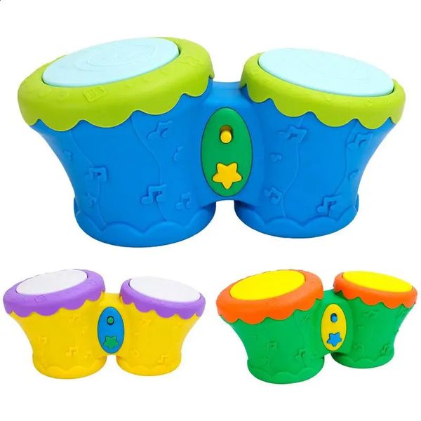 Ручные барабаны для детей, образовательные инструменты, светящиеся барабаны, улучшающие чувство ритма, обучающие музыкальные игрушки, набор в подарок 240131