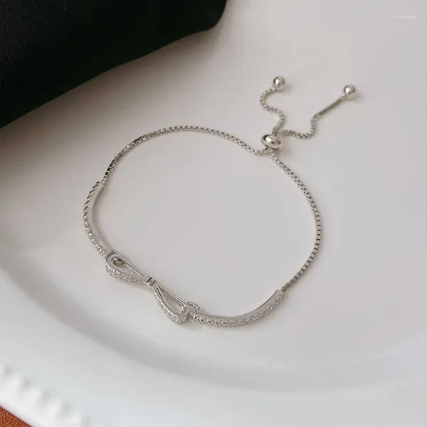 Charme Armbänder Zirkon Bogen Armband Mode Einfach Einstellbar Für Mutter Zu Freundin Schmuck Geschenk Großhandel