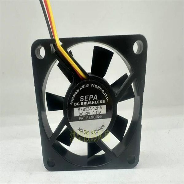 SEPA MFB52A-12HA 12V 0.11A 5010 5CM ventilador silencioso de sinal de detecção de três fios