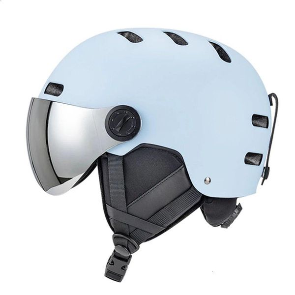 Caschi da ciclismo Casco da sci Antivento Sport sulla neve con protezione per le orecchie Occhiali di protezione per skateboard e snowboard integrati Sicurezza 240124 Drop D Oto2P