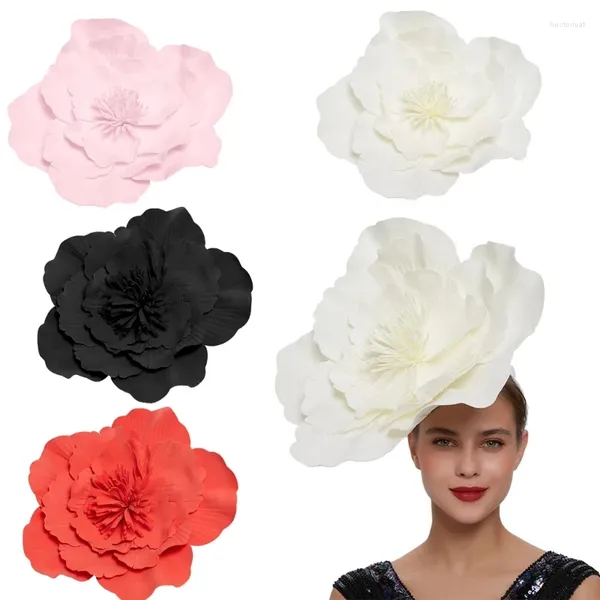 Berretti Fascia per capelli grande con fiori Po Prop Fascinator per cappelli