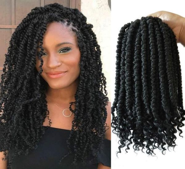 Senegal Curly Goddess 12 Zoll Frühling senegalesische Häkelzöpfe lockiges Ende Kanekalon Flechten Haarverlängerungen synthe2349800