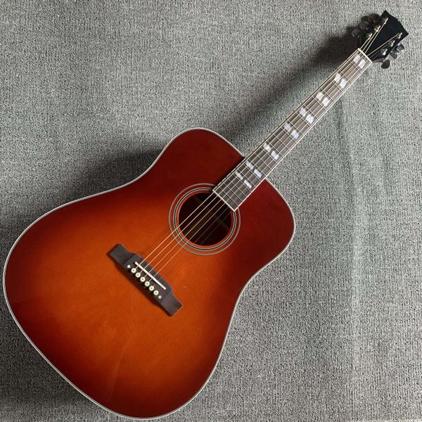 Akustik Gitar 6strings Sitika Ladin Paneli Maun Arka Taraflar Ebony Klavye Destek Özelleştirme Freeshippings