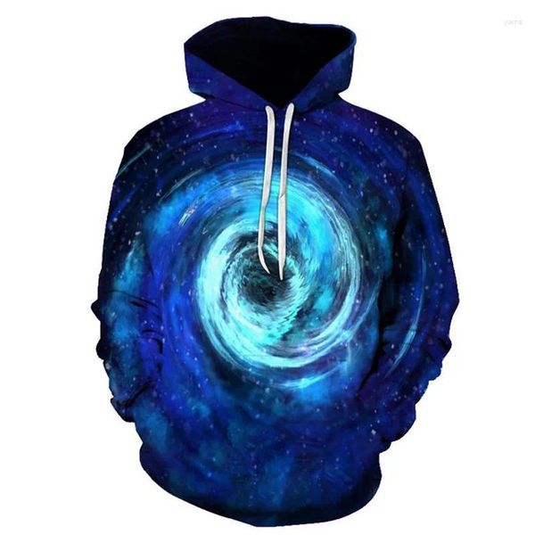 Moletons masculinos Galaxy Cenário Moda Estilo 3D Impresso Pulôveres Unissex Moletom Com Capuz Casual Street Top Treino