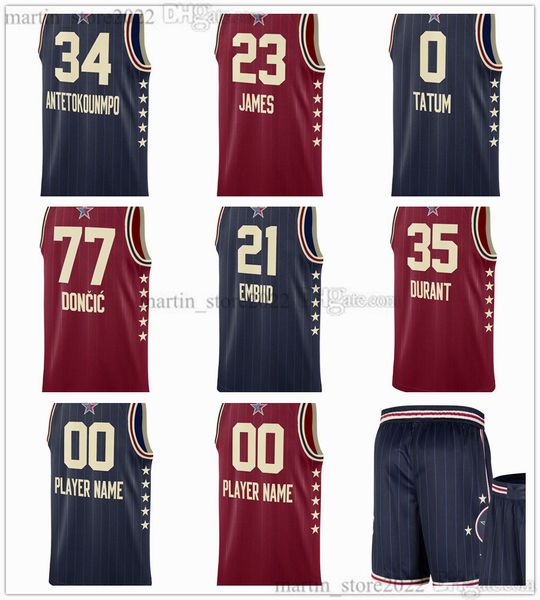 Maglie da basket All-Star 2024 Shai G i l g e o u s - A l e x a n d e r Tyrese Haliburton Antetokounmpo Lillard Embiid Tatum Banchero Maxey Brunson 23 James Durant Doncic Jokic