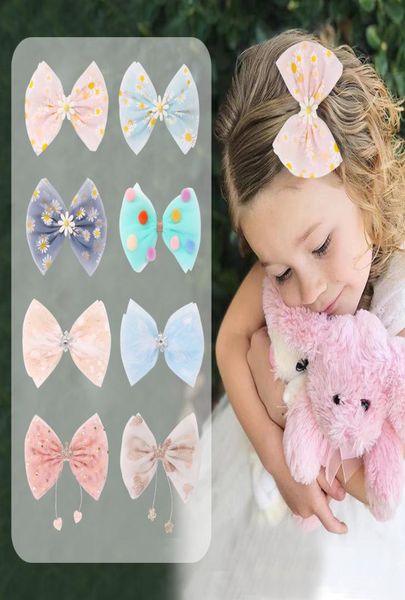 DHL MQSP Accessori per capelli da principessa per bambini Paillettes floreali Glitter Designer di fascia alta Bambini Forcina di qualità carina5929024