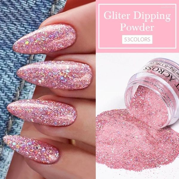 Nagelglitter MEET ACROSS 5g/10g Tauchpulver Nude Pink Crystal Natural Dry French Style Acryl System Art Gel