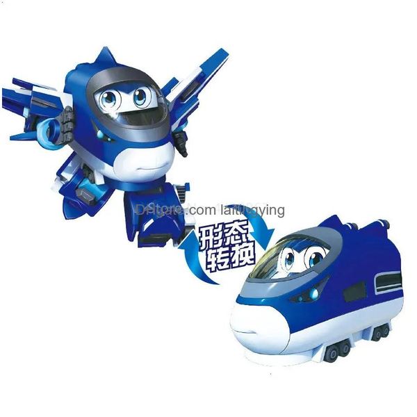 Transformation Spielzeug Roboter Abs Mini China Hochgeschwindigkeits-Eisenbahn Super Zug Roboter Spielzeug Verformung Auto Actionfigur Chsr für Kinder GIF Dhnzk