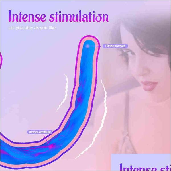 Altri articoli di bellezza per la salute Nxy Dildo Dong Filo Frusta Serpente Vestibe Sm Plug anale Prostata Mas Dispositivo per masturbazione Sile Penis Adt Fu Dhuag