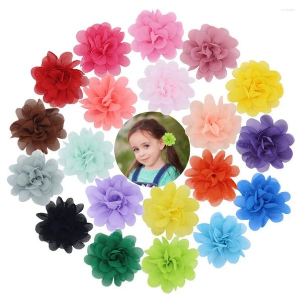 Acessórios de cabelo 15 sacos artesanais chiffon flor clipe para meninas com multifuncional e belo artesanato menina franja