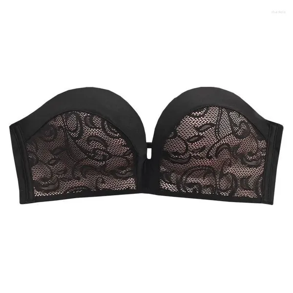 Reggiseni intimi senza spalline per le donne senza anelli in acciaio che raccolgono l'abito da sposa sexy senza reggiseno invisibile