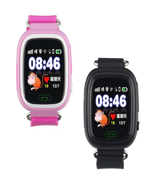 Q90 GPS WIFI Posizionamento bambini Bambini Smart baby Watch SOS Posizione LocatoTracker Kid Safe Anti Lost Monitor Smart Phone Watch7250861